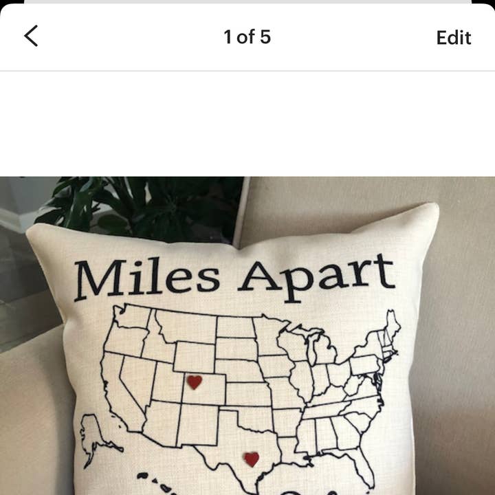 Pillow Cover - Miles Apart Close at Heart Customizable Gift for wholesale by The Spotted Zebras