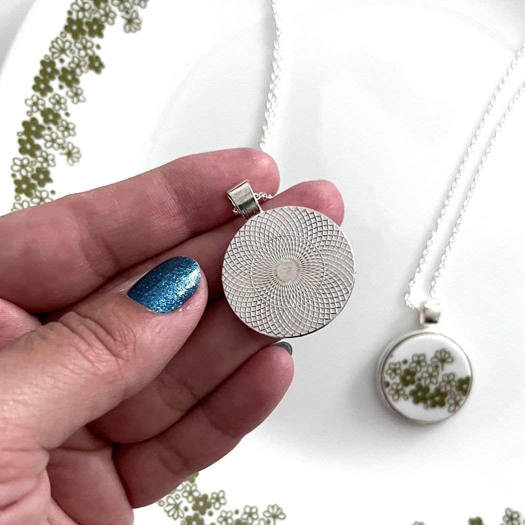 Soft Lavender - Wholesale Pendant/Charm Necklace - One of a Kind Pendant Necklace • Broken Plate Necklace8