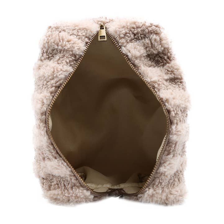 Sensibling Corp. - Wholesale Pouch - Women's - Stripe Sherpa Pouch Bag11