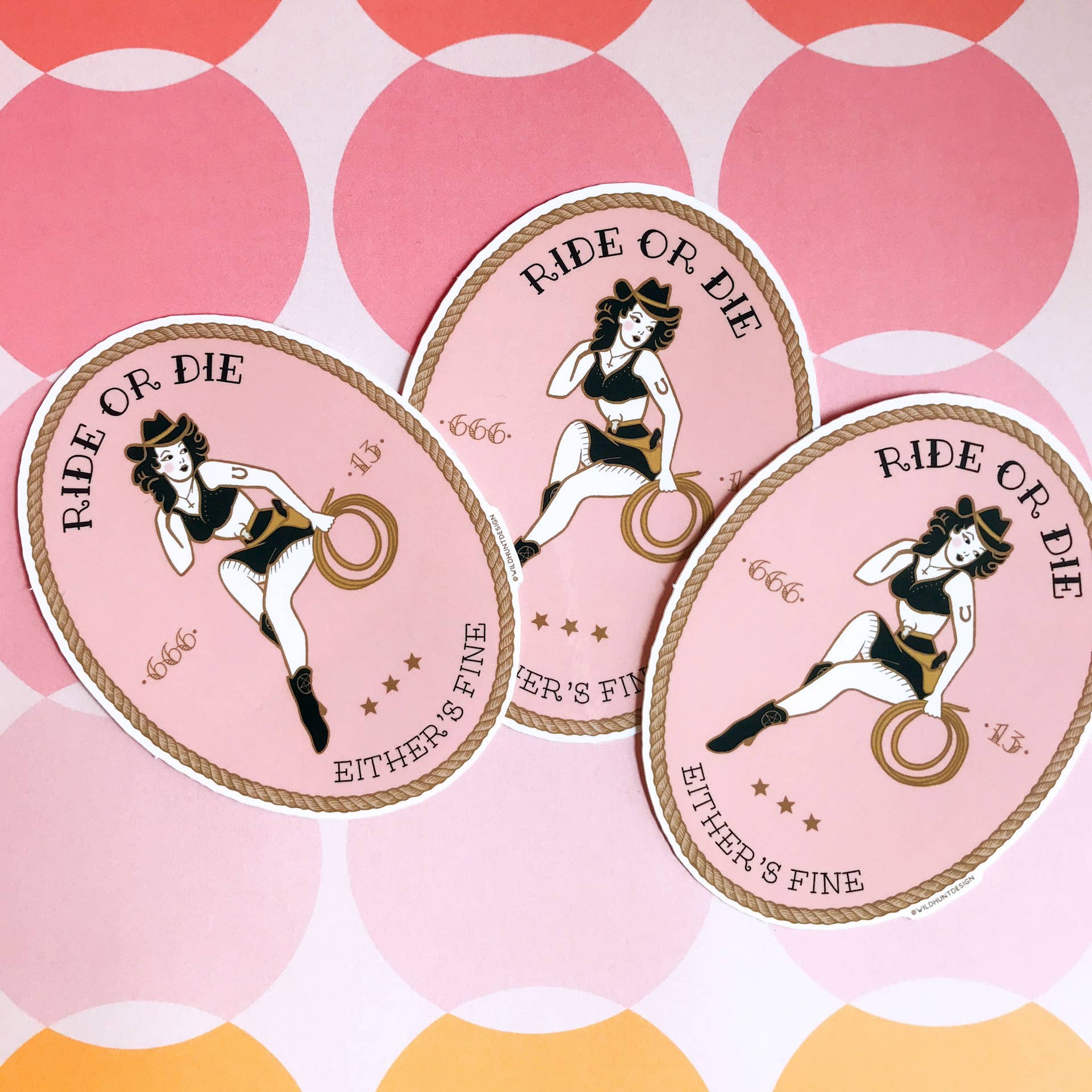 Wild Hunt - Wholesale Sticker - Ride or Die Cowgirl Sticker1