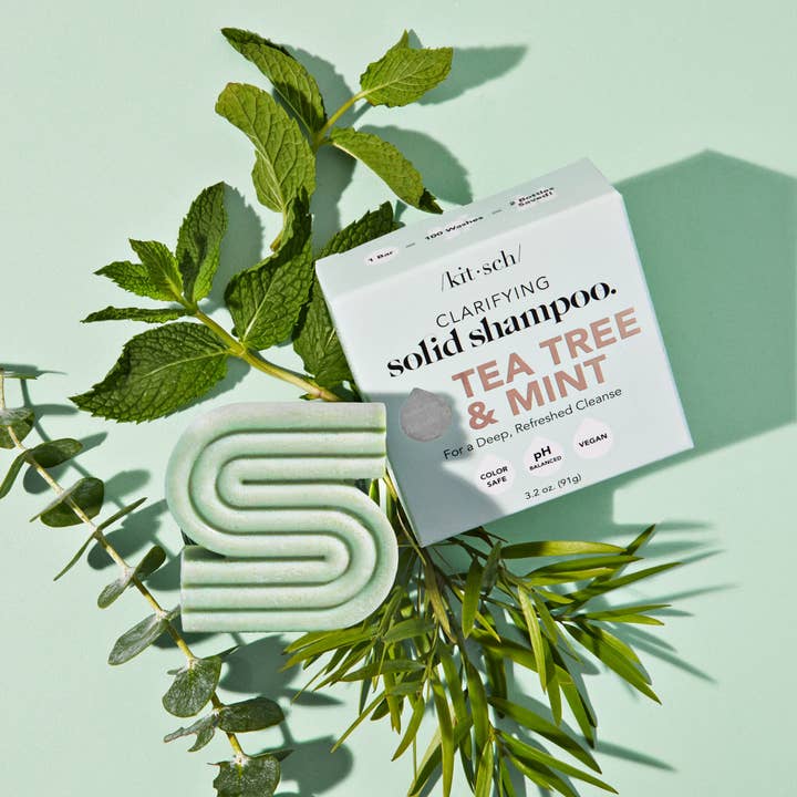 KITSCH - Wholesale Shampoo Puck/Solid Shampoo - Tea Tree + Mint Clarifying Shampoo Bar