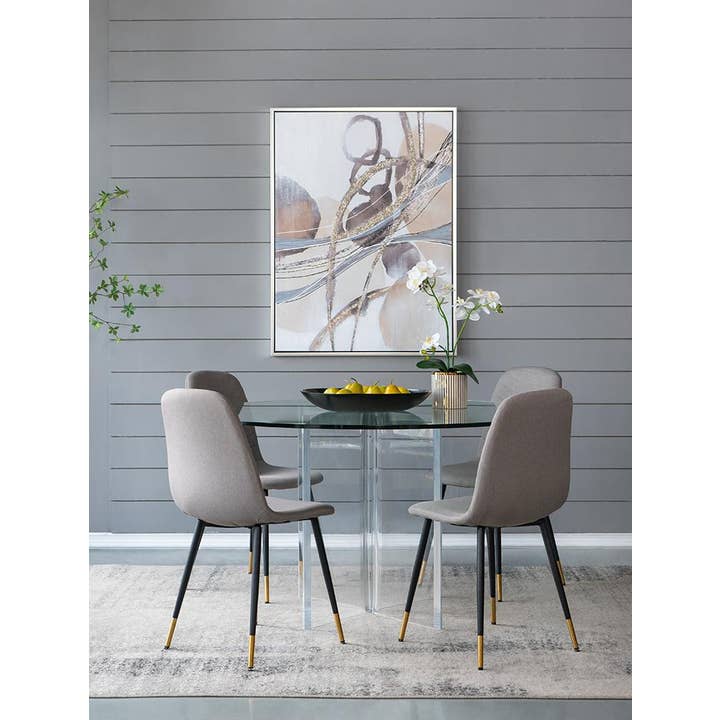 A&B Home Group Inc. - Wholesale Charger plate - S/2 Glass Chargers 1S/CTN L:D20x3" S:D15.5x2.5"6