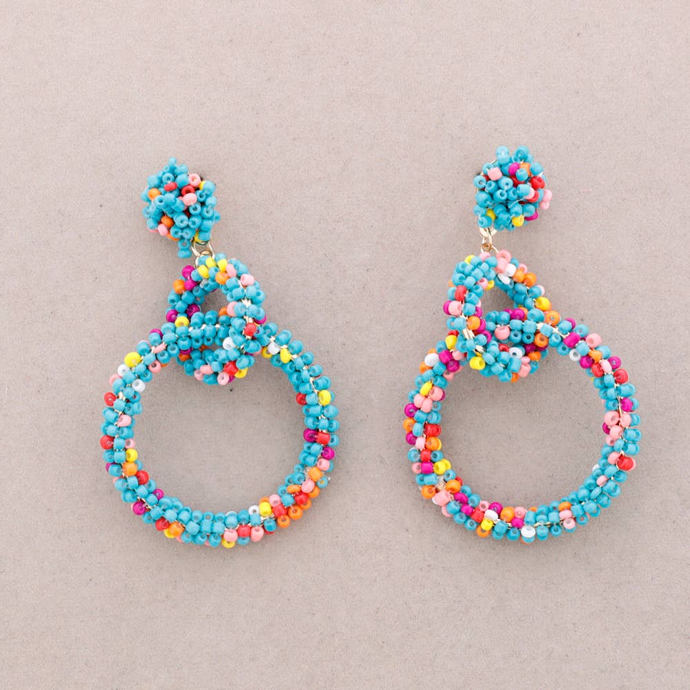 Sonata - Wholesale Dangle Earrings - Triple Ring Bead Earrings6