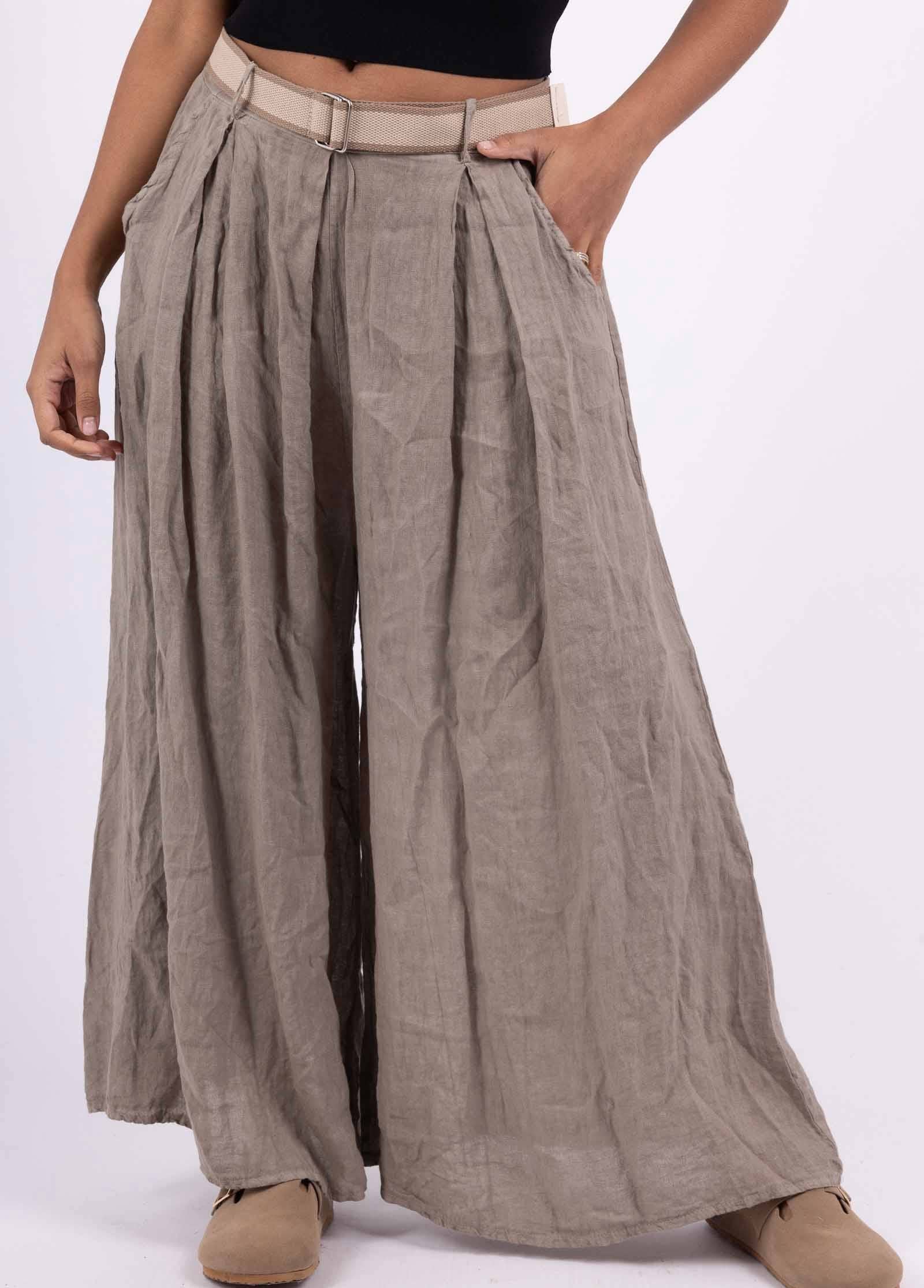 LINEN & COTTON HOUSE - Wholesale Pants - Women's - 22503 100% LINEN TROUSERS WITH BELT AND POCKETS29