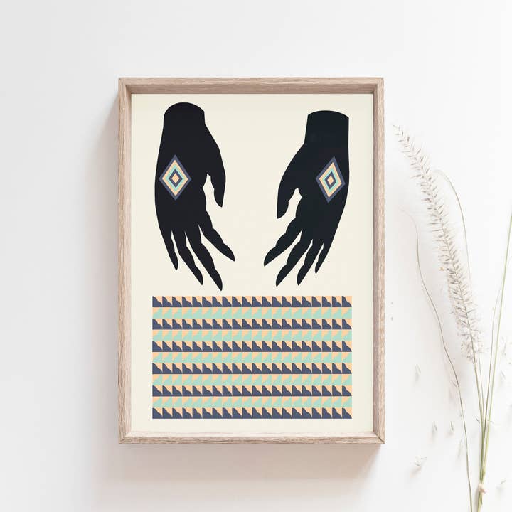 Pattern Hands Print for wholesale by Adrian Landon Brooks