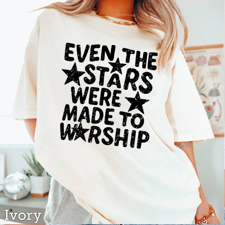 Même Les Étoiles Ont Été Créées T-Shirt Chrétien | Couleur Confort pour la vente par Shoppe SHC