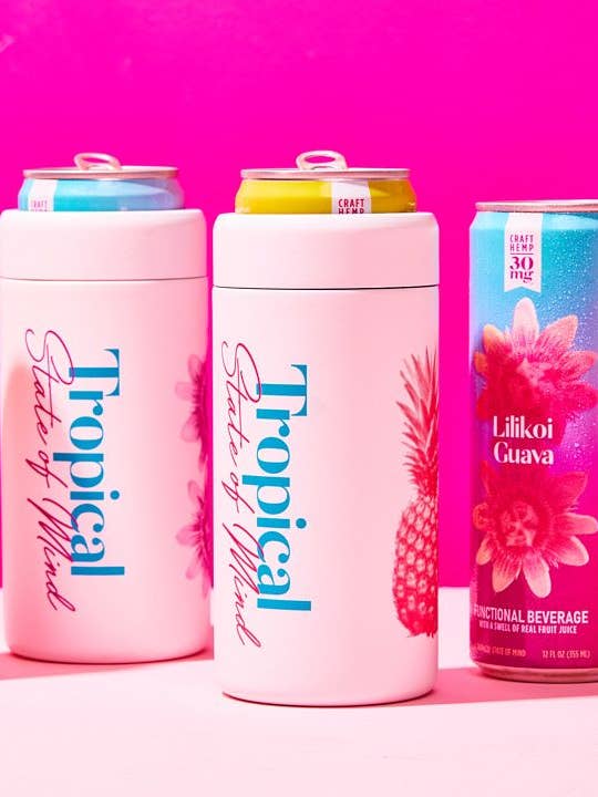 Pink Cloud Beverage 12 oz sleek can chiller for wholesale by Tropink