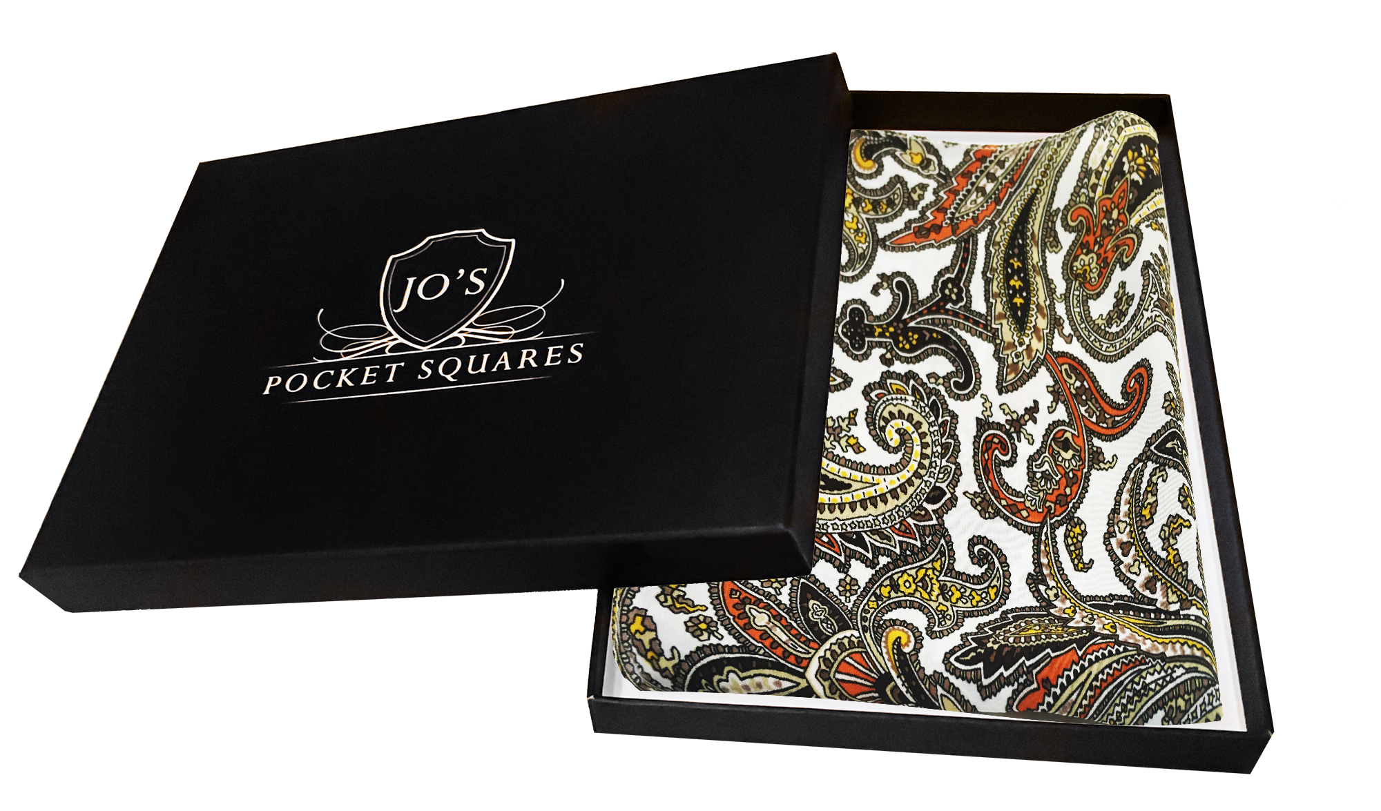 JO's Pocket Squares - Wholesale Pocket Square - Men's - "Sir" Terracota & Yellow Sand Men's Pocket Square1