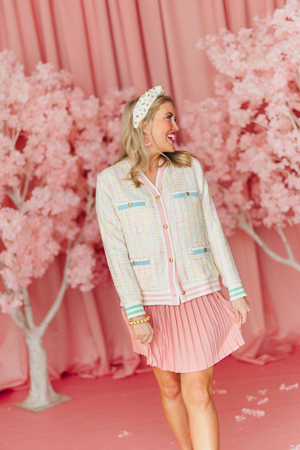 Brianna Cannon - Wholesale Cardigan - Women's - Pastel Tweed Cardigan 4