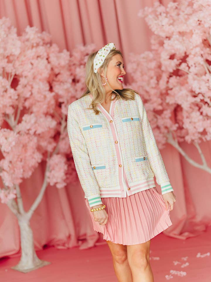 Brianna Cannon - Wholesale Cardigan - Women's - Pastel Tweed Cardigan 4