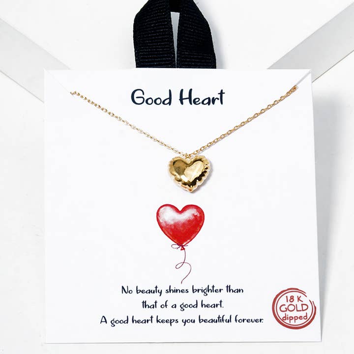 Fashion City - Vendita all'ingrosso Collana con ciondolo/pendaglio - Collane con ciondolo a forma di cuore a palloncino immerso in oro4