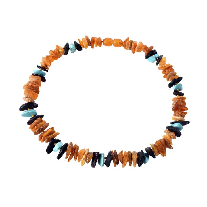 Cereja & conhaque e mel cru de âmbar e turquesa contas Pet Coll por atacado de The Natural Amber
