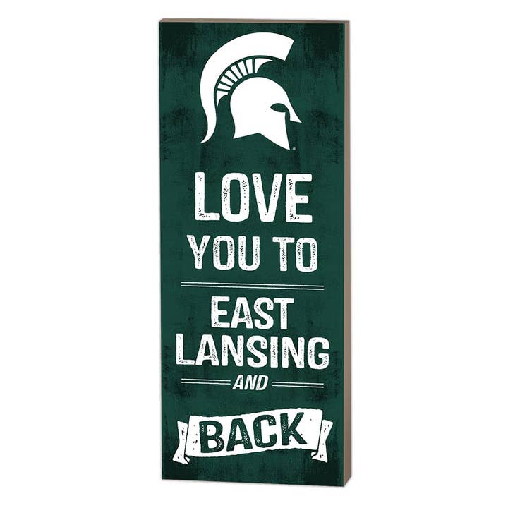 7x18 Love You To Michigan State Spartans Logo Wall Sign for wholesale by KH Sports Fan