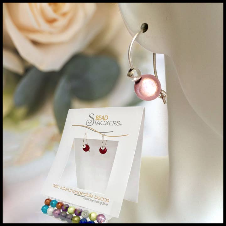 MBPN26 - Earrings come with 10 interchangeable colours. for wholesale by Conversations in Jewellery