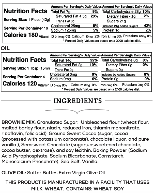 Sutter Buttes - Wholesale Brownie Mix - Double Chocolate Brownie Baking Kit – Rich Belgian Chocolate1