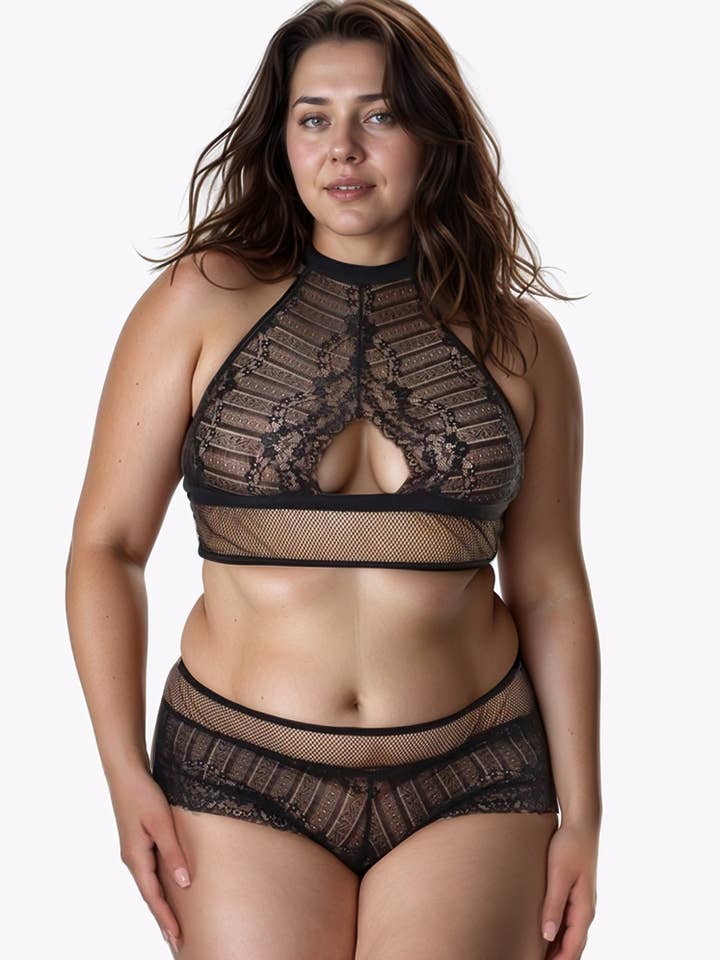 Pauline plus size set voor wholesale door Diva's Boudoir