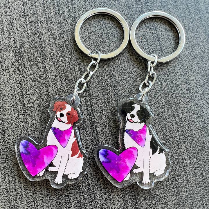 Brittany Spaniel Keychain for wholesale by Always Autumn