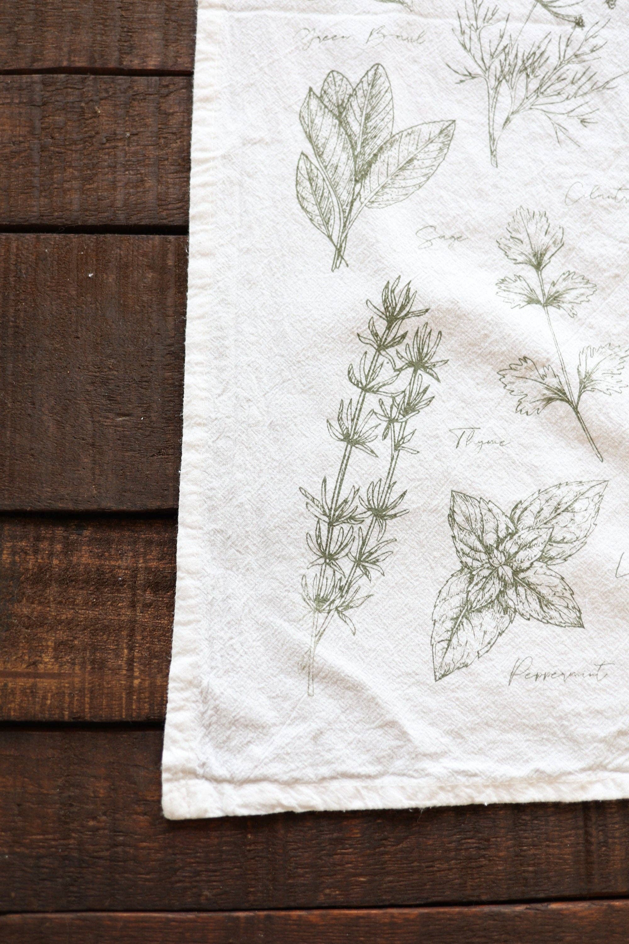 Highland Ridge  |  Handmade Home Decor - Wholesale Tea Towel - Kitchen Herbs Tea Towel5