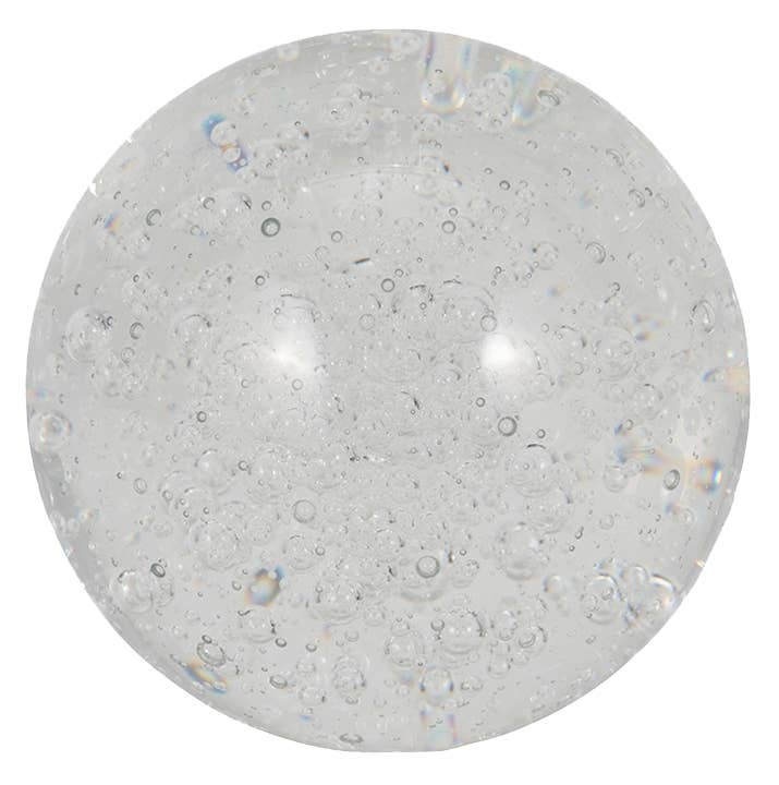 Will's Company - Wholesale Decorative Tabletop Object - Decorative Solid Glass Orb with Bubbles - 4" 0