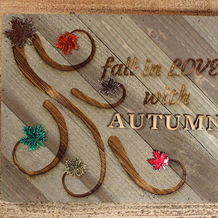 Fall into Autumn home decor for wholesale by Lazer Etched Creations