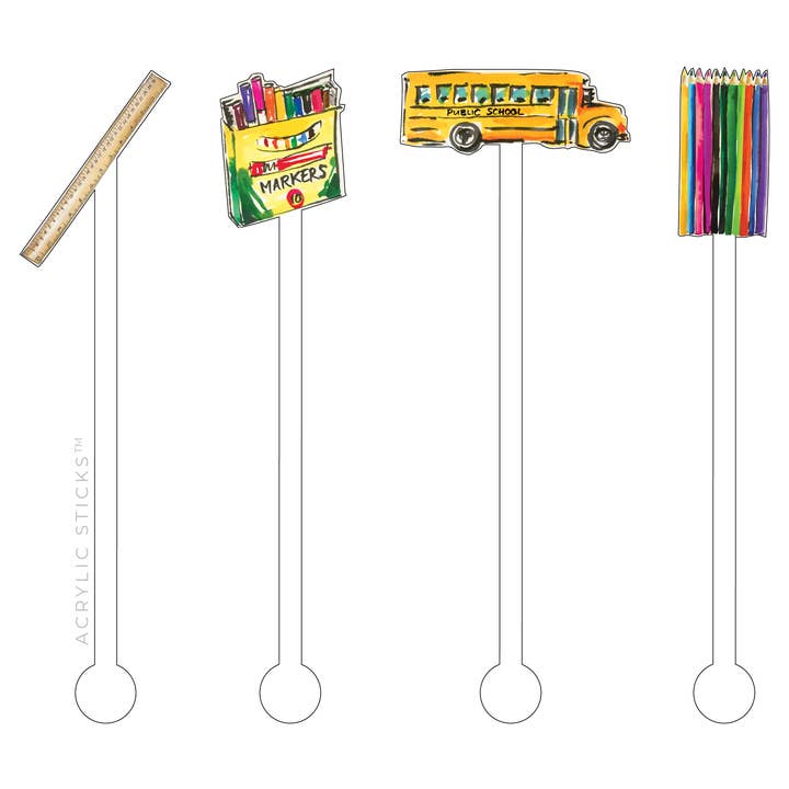 OUI, PROFESSEUR.. COMBINAISON DE BÂTONNETS À MÉLANGER EN ACRYLIQUE pour la vente par XO ACRYLICS | ACRYLIC STICKS