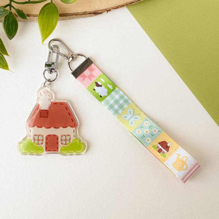 Cottagecore Blanket - Lanyard Keychain for wholesale by Laurel Mae Art