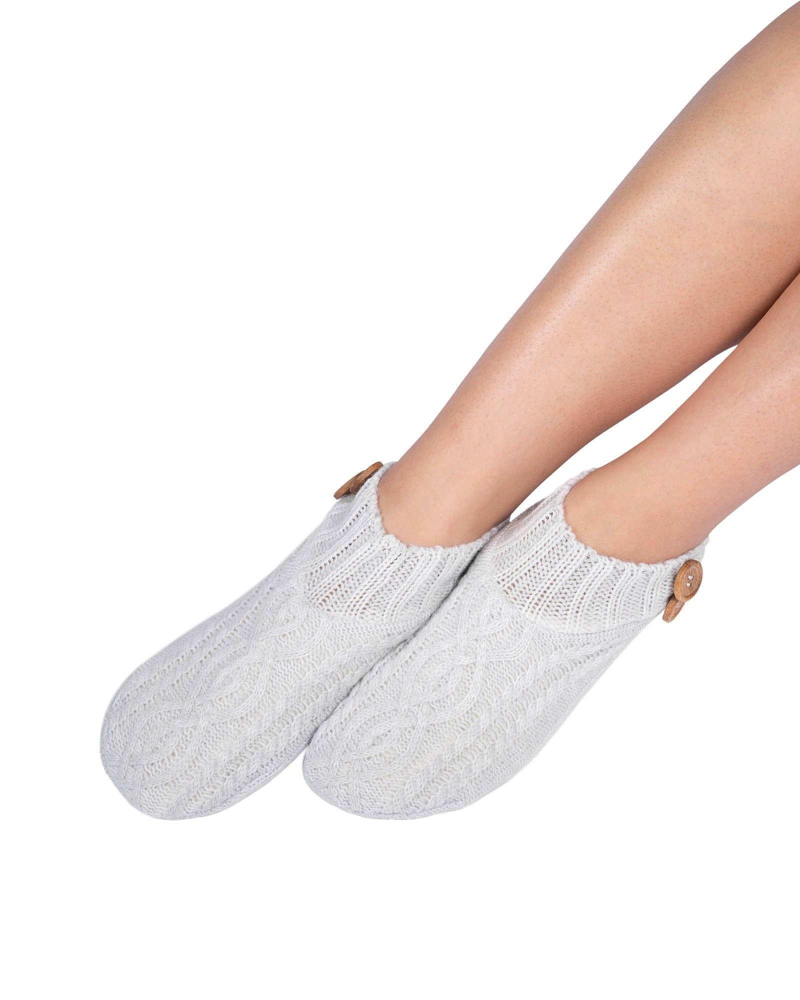 LATTELOVE - Wholesale Slippers - Women's - Melange Cable/Rib Knit Booties3