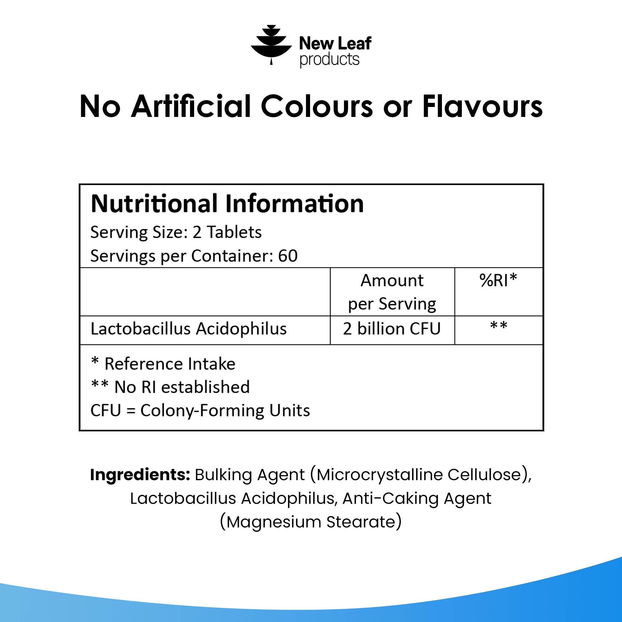 New Leaf products Ltd – wholesale Oral supplement/vitamin – Probiotic Supplements Acidophilus Tablets - Digestive & Gut5