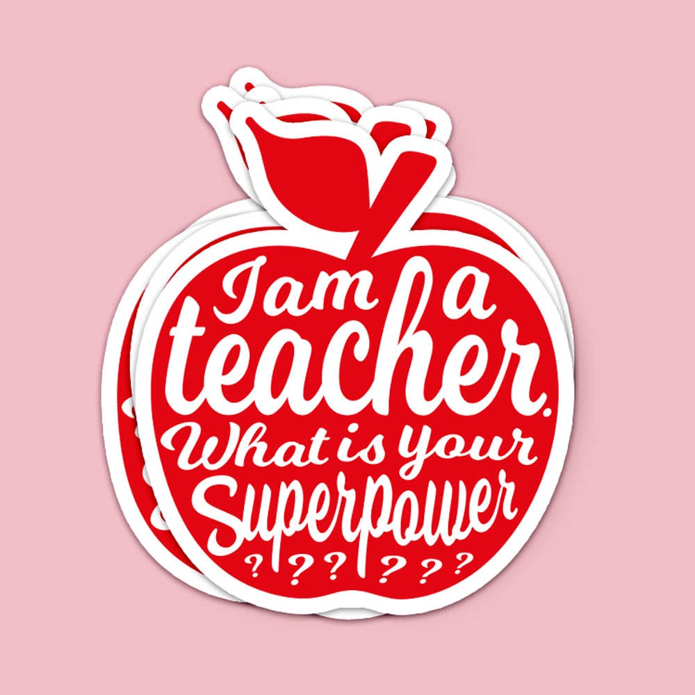 Studio Inktvis - Vente Autocollant - Autocollant « I Am A Teacher »3