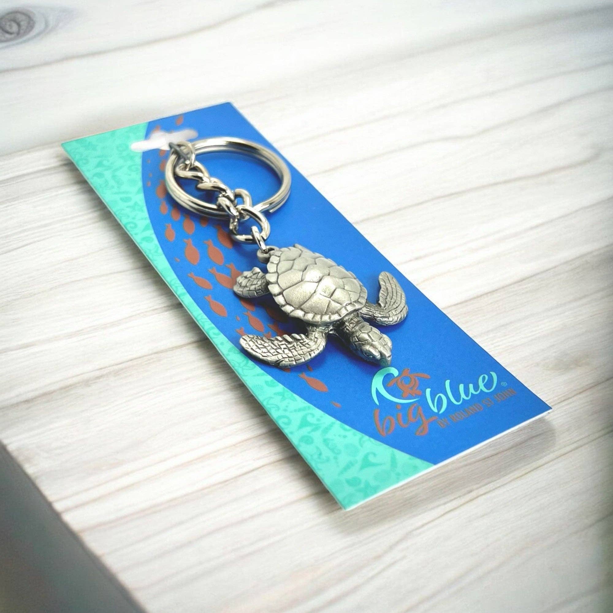 Big Blue by Roland St John - Wholesale Keychain - Unisex - Sea Turtle Keychain – Sea Life Collection – Pewter8