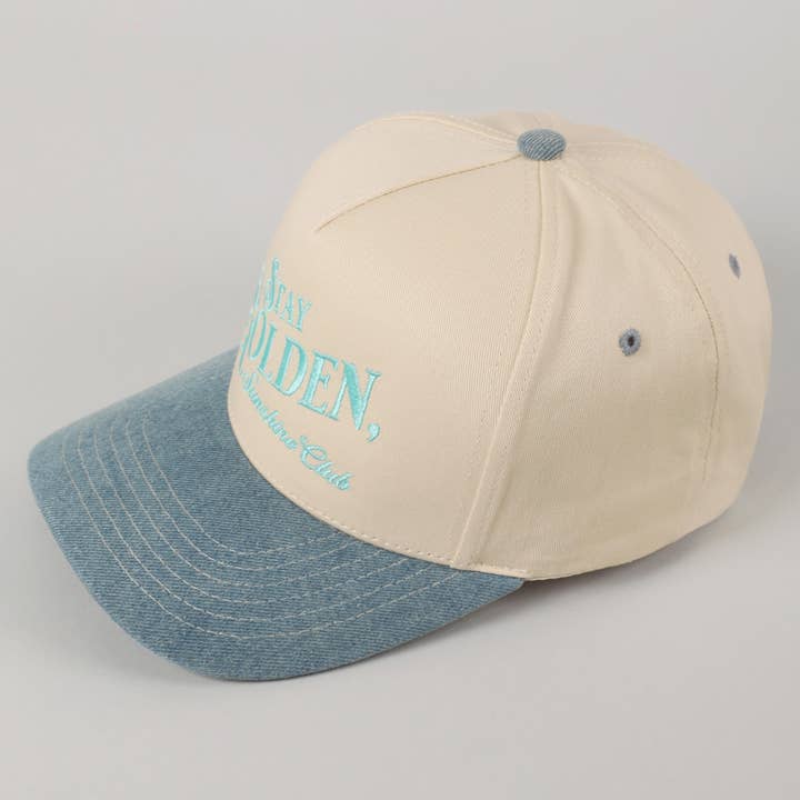 Fashion City - Vente Casquette de camionneur – femme - Casquette Trucker Brodée Stay Golden Sunshine Club6