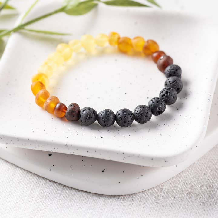 Adults | Raw Ombre Aromatherapy Bracelet for wholesale by R.B. Amber Jewelry