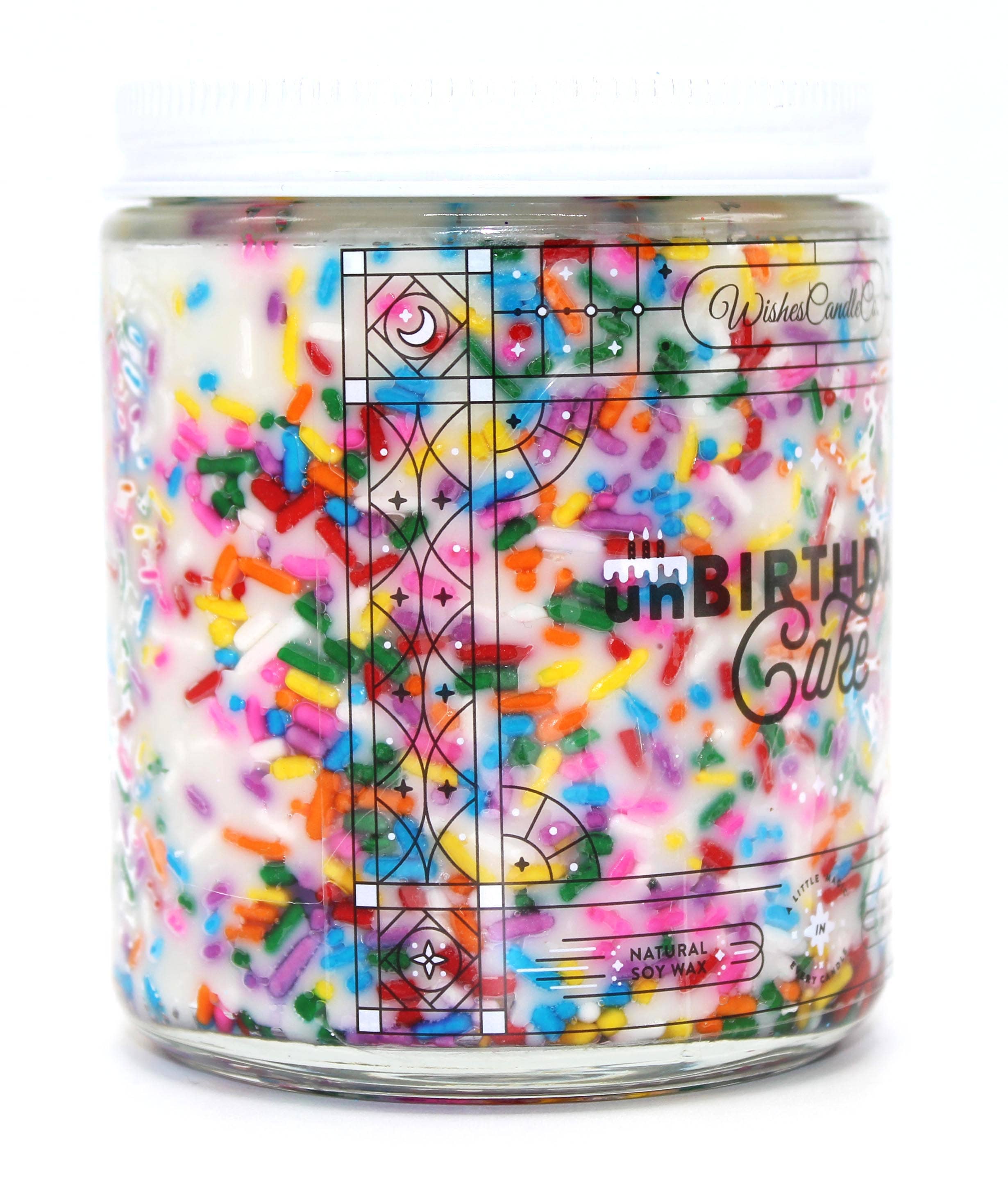 Wishes Candle Co - Wholesale Jar/Filled Candle - Unbirthday Cake 8oz Hidden Pin Candle2