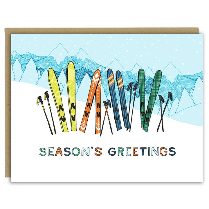 Skifahren Urlaubskarte für den Großhandel von Sloe Gin Fizz