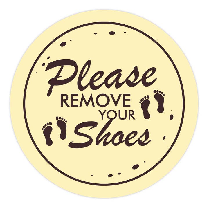 VÄNLIGEN TA BORT SKOR Cirkelväggdörrskylt för wholesale av All Quality