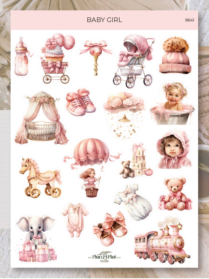 Baby girl | Stickers for wholesale by Plan & Plot Studio