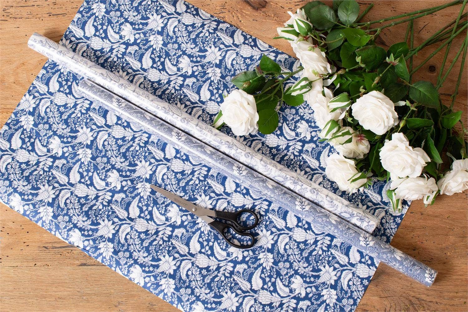 Audrey's Home & Gift - Wholesale Wrapping Paper Roll - Premium Gift Wrap, Blue Block Prints - 3 Roll Ct (Pk/06)5