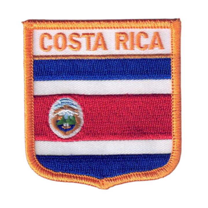 Toppa con stemma della bandiera nazionale del COSTA RICA - 6151 per la vendita all'ingrosso da parte di Happy Wood Products