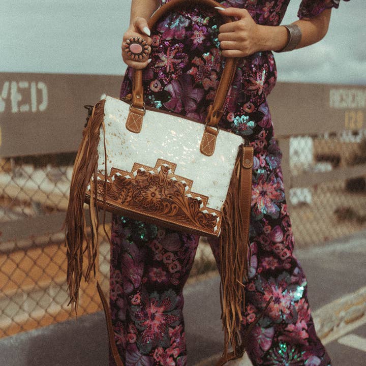 Haute Southern Hyde - Wholesale Crossbody bag – Women's - The Golden Baby Cowhide Purse a Haute Southern Hyde by Beth Marie Exclusive1