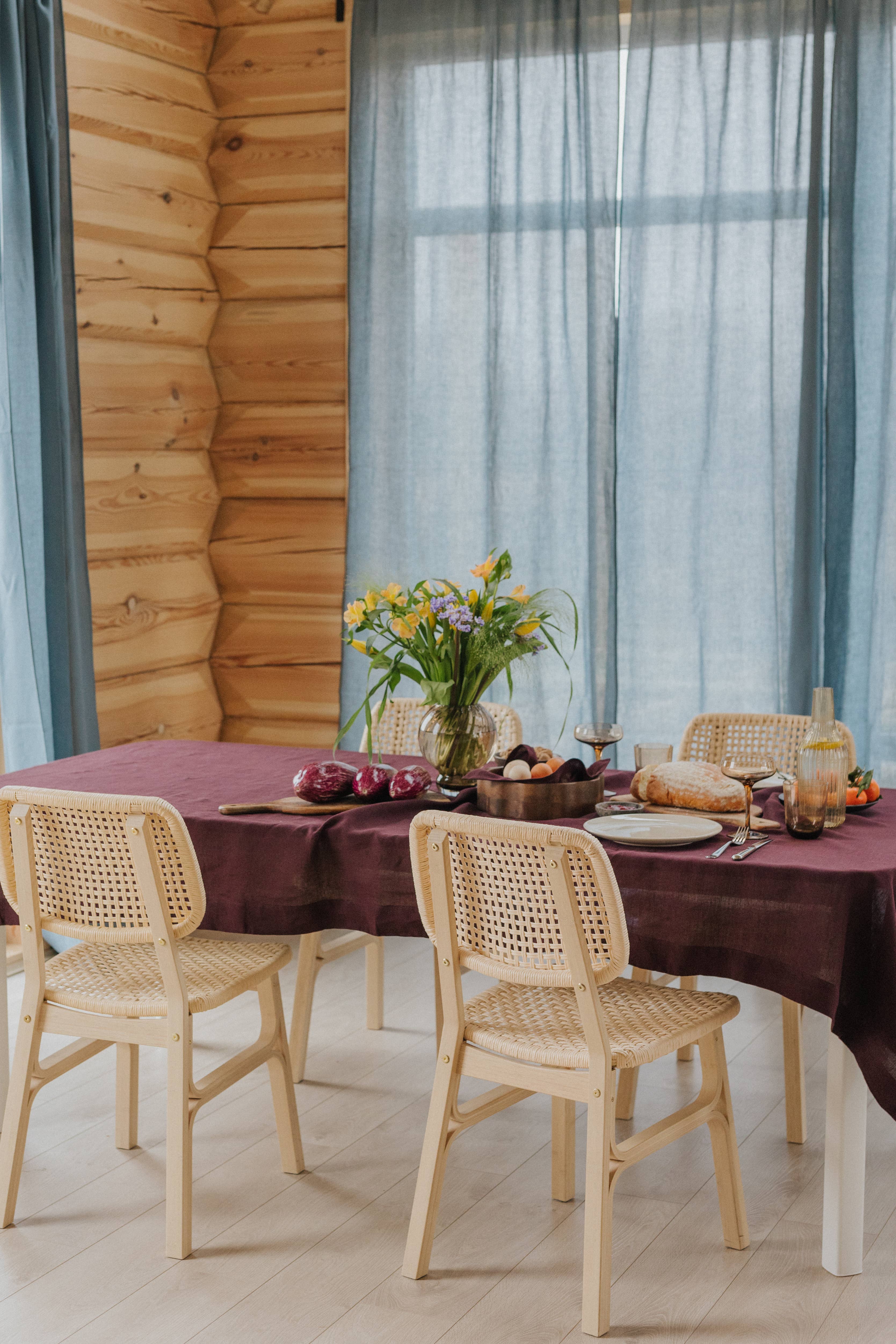 Linen Spells – wholesale Duk – Deep Purple Linne Bordsduk6