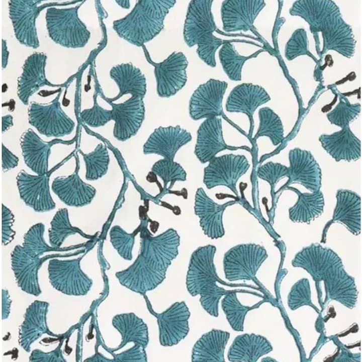 Ginkgo Leaves Block-Print Floral Paper Guest Napkins for wholesale by Stxy’s