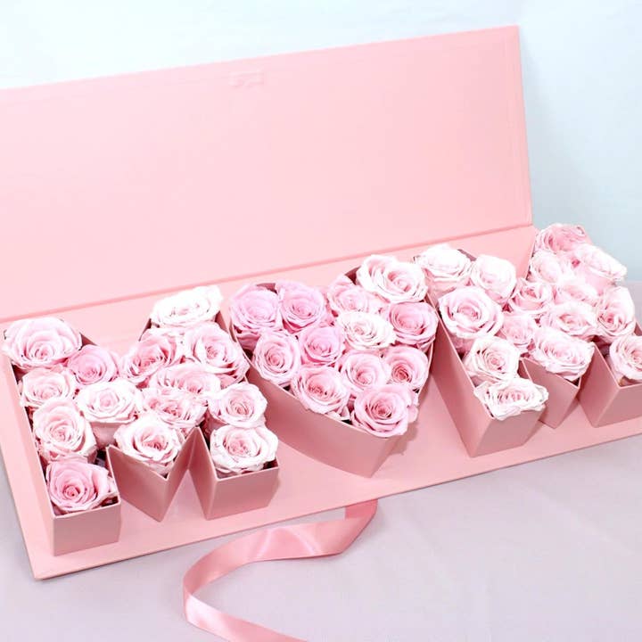 Elegant Design Supply - Wholesale Gift box - Fillable MOM Letters Flower Gift Box