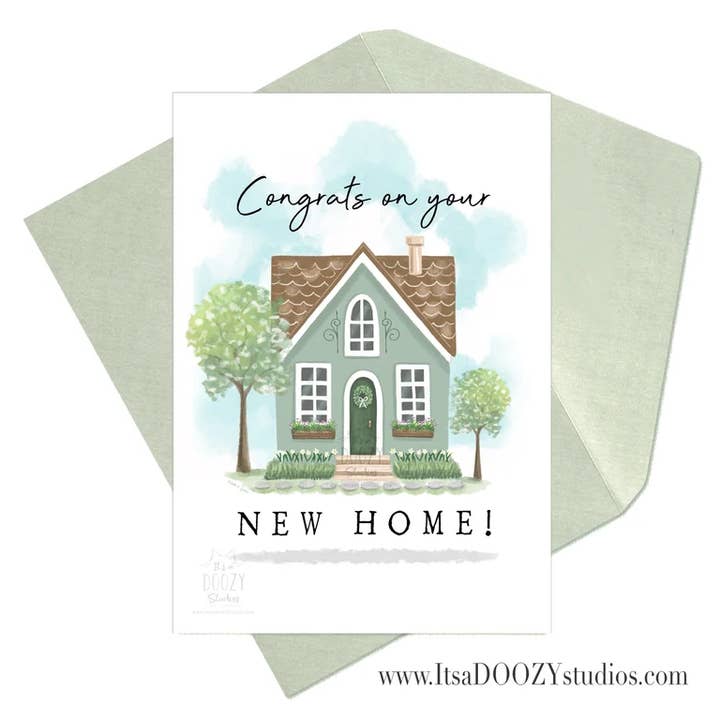 Congrats on Your New Home - Card With Matching Envelope for wholesale by It’s a Doozy Studios