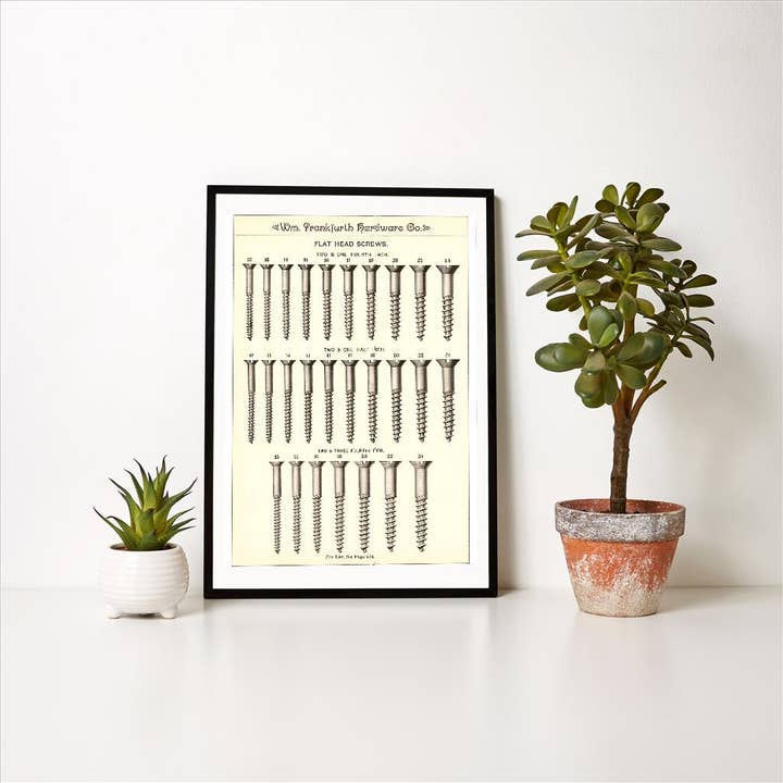 Found Image Press - Wholesale Art Print - Art Print HD-04 Flat Head Screws1