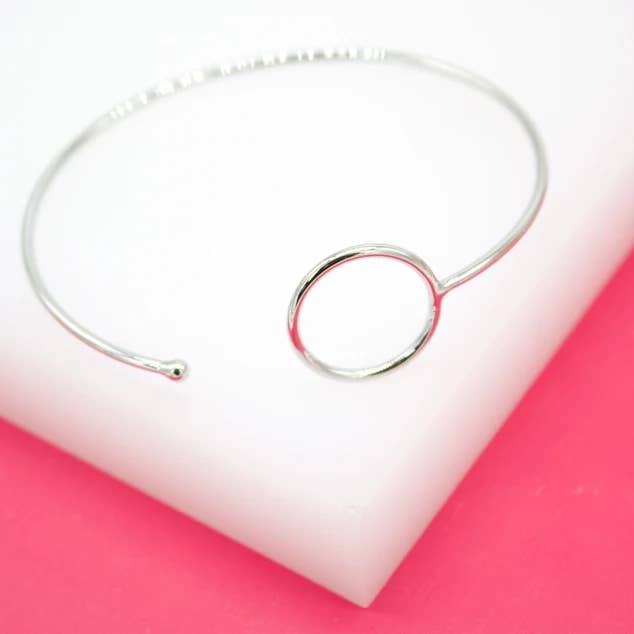 MIA Jewelry - Wholesale Bangle Bracelet - 18K Gold Filled Circle Bangle Bracelet (B48)