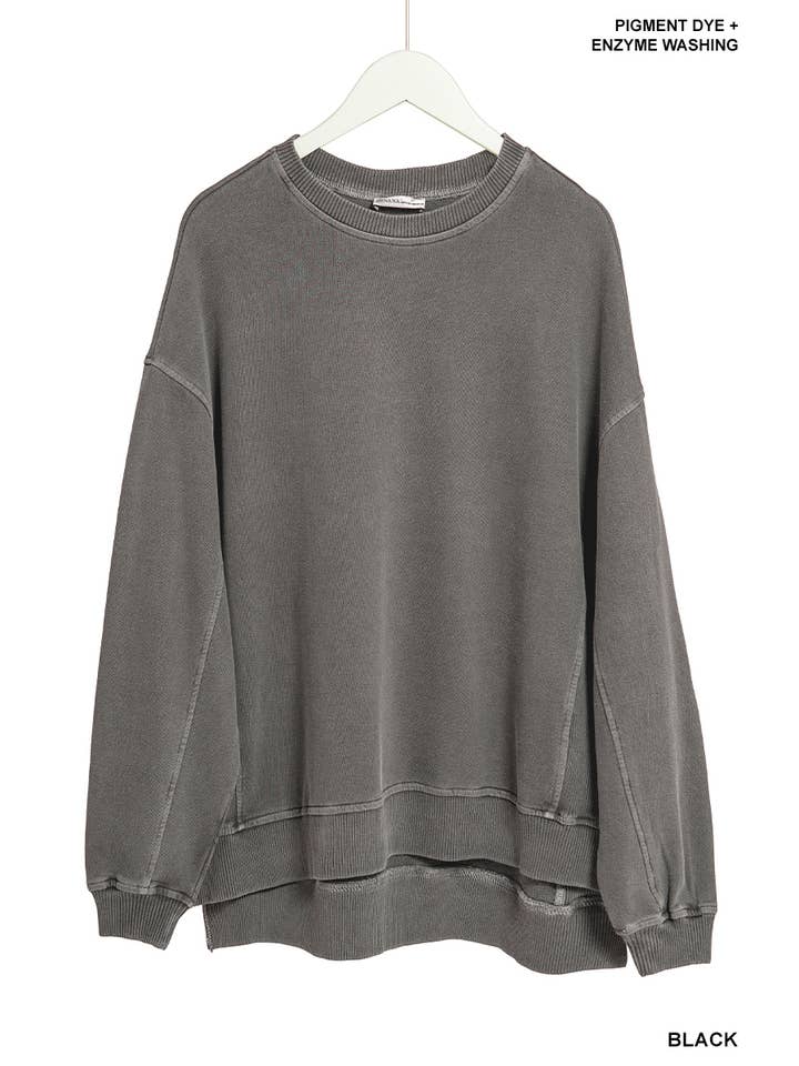 42POPS - Wholesale Sweatshirt - Women's - ..1027 French Terry Pigment Dye & Enzyme Washing Pullover SI-289823