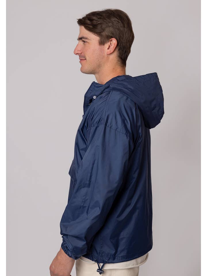 2200 “Jacket in Pouch” Pullover Windbreaker - Navy Blue for wholesale on Faire2