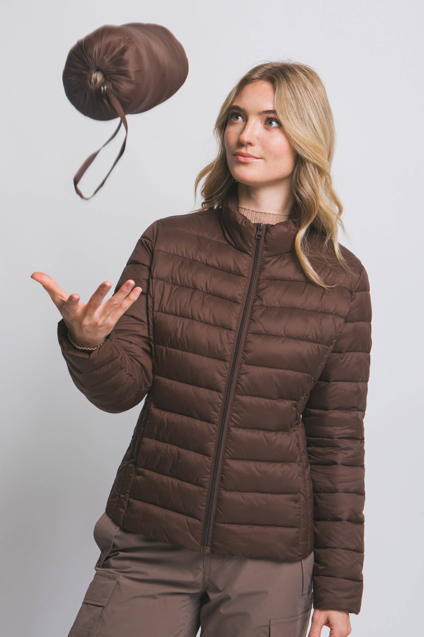 Peace Love Line - Wholesale Puffer Jacket - Women's - PL4300 - LT WEIGHT LONG SLEEVE PUFFER JACKET19