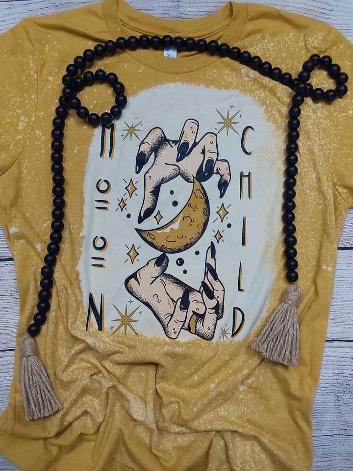 Tee Branqueado Moon Criança por atacado de Wanderlust Designs Wholesale