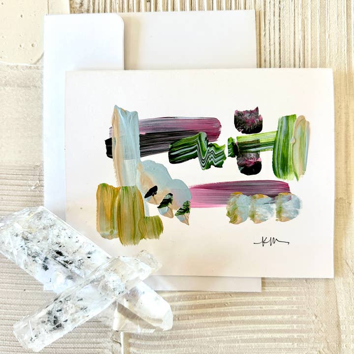 Hand Painted Modern Art Cards - Kaleidoscope No.9 for wholesale by Quartz Row